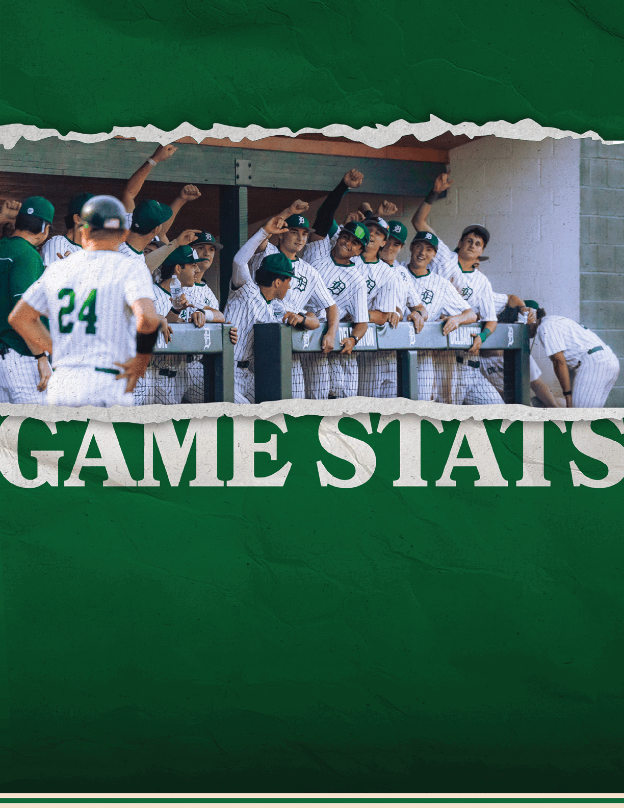 A green poster with a man holding a lacrosse stick. Description generated by AI