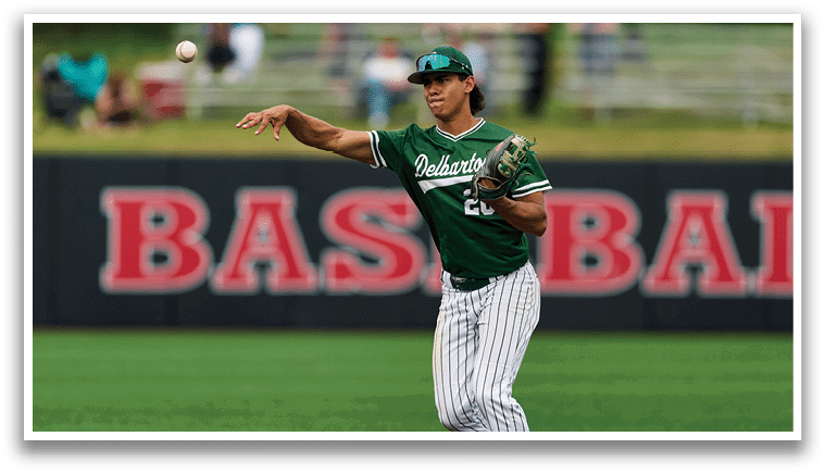 A baseball player with the number 13 on his jersey walks away from home plate. Description generated by AI