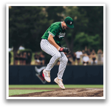 A baseball player is standing on the field. Description generated by AI