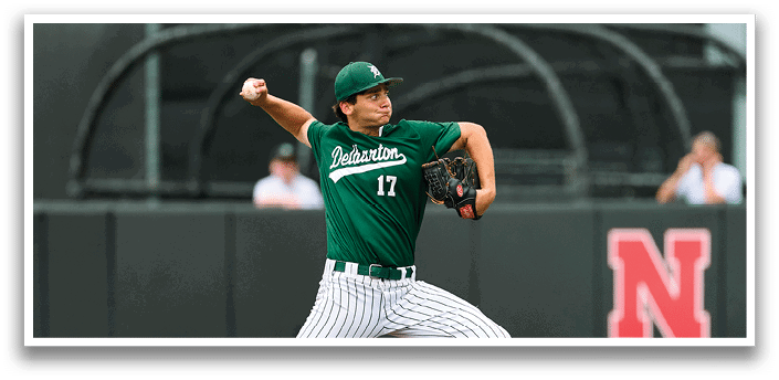 A baseball player on the field. Description generated by AI