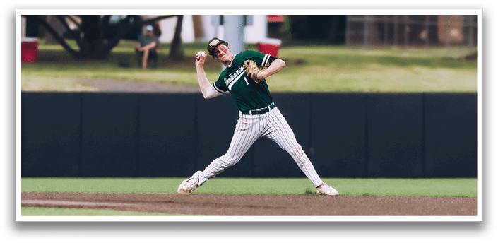 A baseball player on the field. Description generated by AI