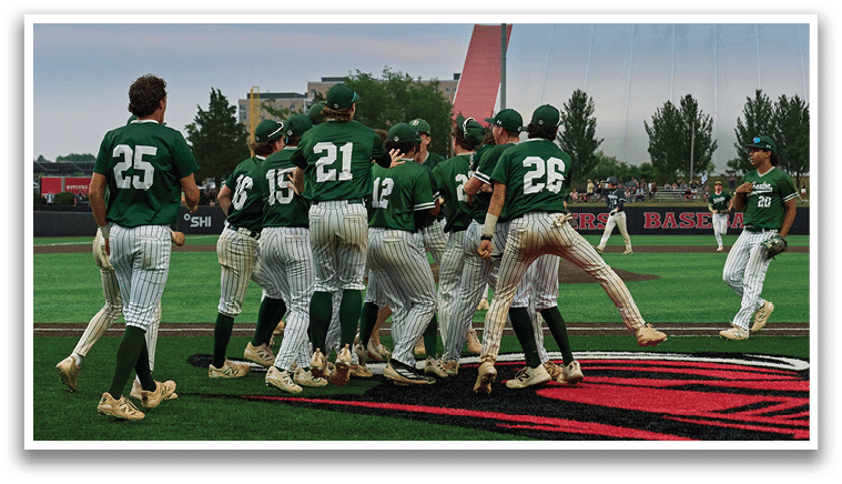 A baseball player with the number 13 on his jersey walks away from home plate. Description generated by AI
