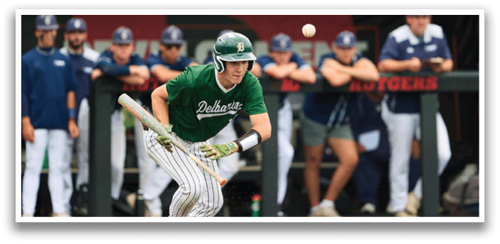 A baseball player on the field. Description generated by AI