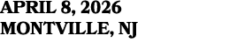 APRIL 8, 2026 MONTVILLE, NJ