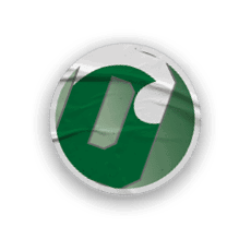 A collection of stickers with various sports and logos, including a basketball net and a green D logo. AI generated content