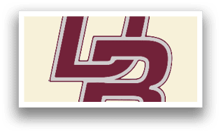 A red and white letter B. Description generated by AI