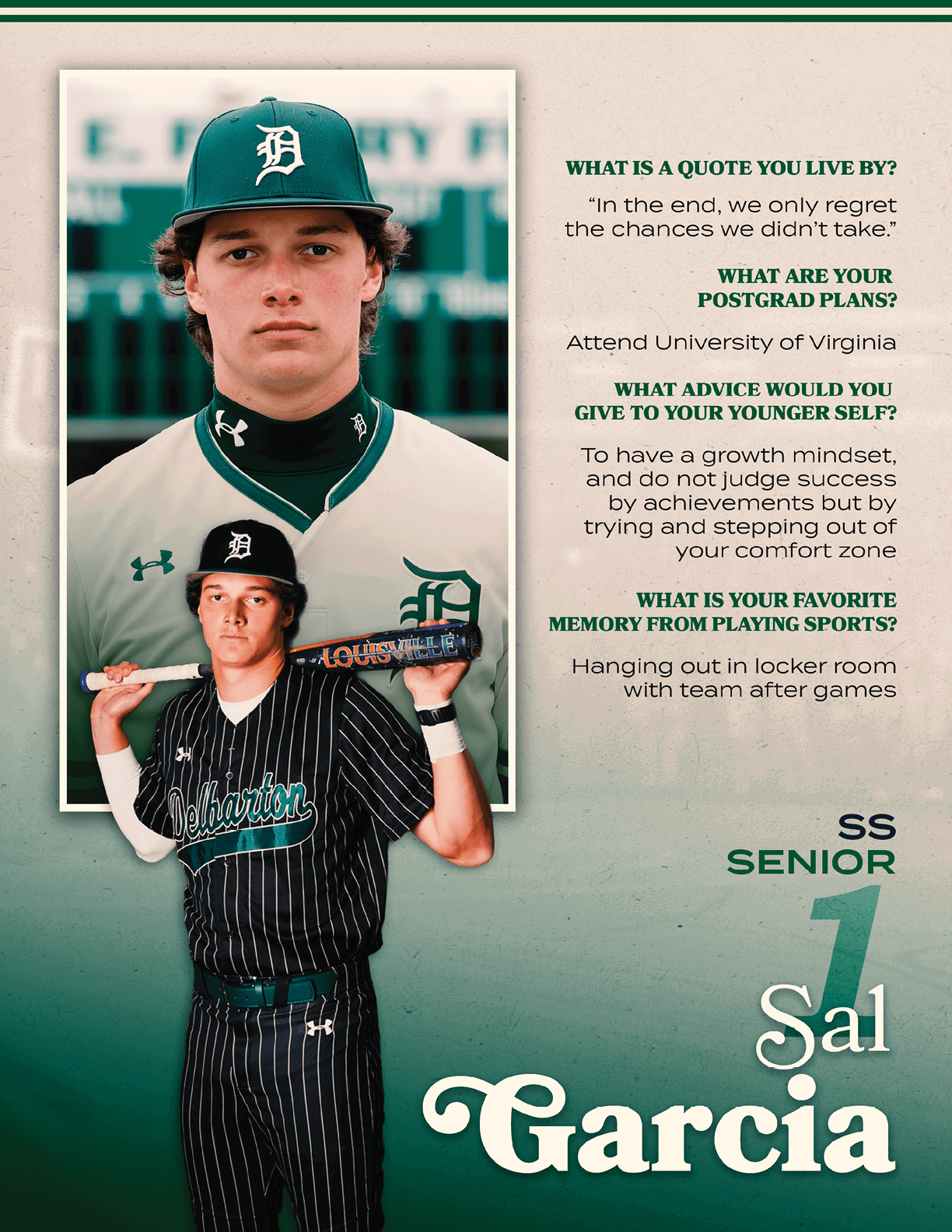 A baseball player named Sal Garcia. Description generated by AI