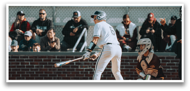 A baseball player is swinging a bat. Description generated by AI