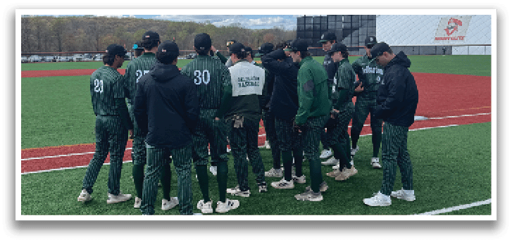 A group of baseball players on a field. Description generated by AI