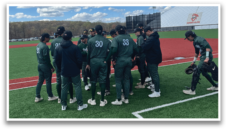 A group of baseball players on a field. Description generated by AI