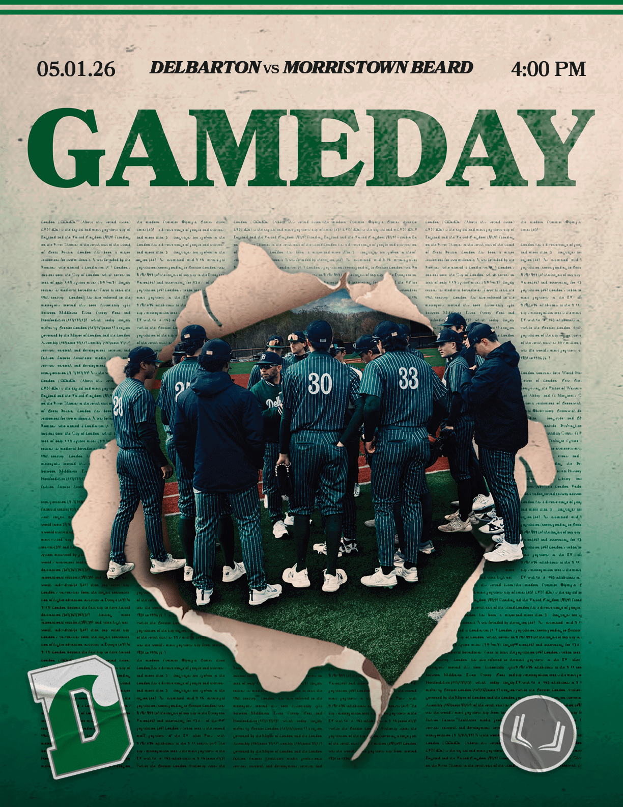4:00 PM,05.01.26,DELBARTON vs Morristown Bear