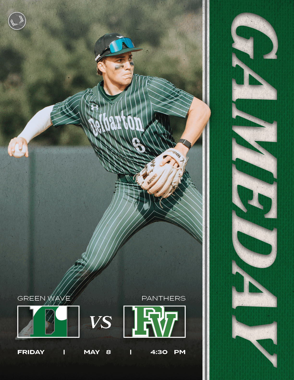 PANTHERS,green wave,friday | MAY 8 | 4:30 PM,V