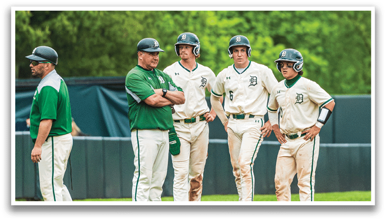 Baseball players on a field. Description generated by AI