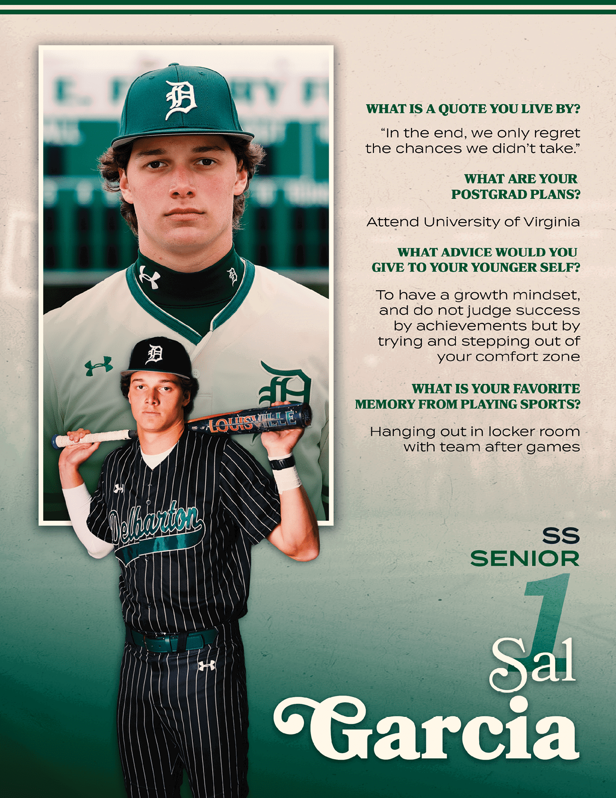 A baseball player named Sal Garcia. Description generated by AI