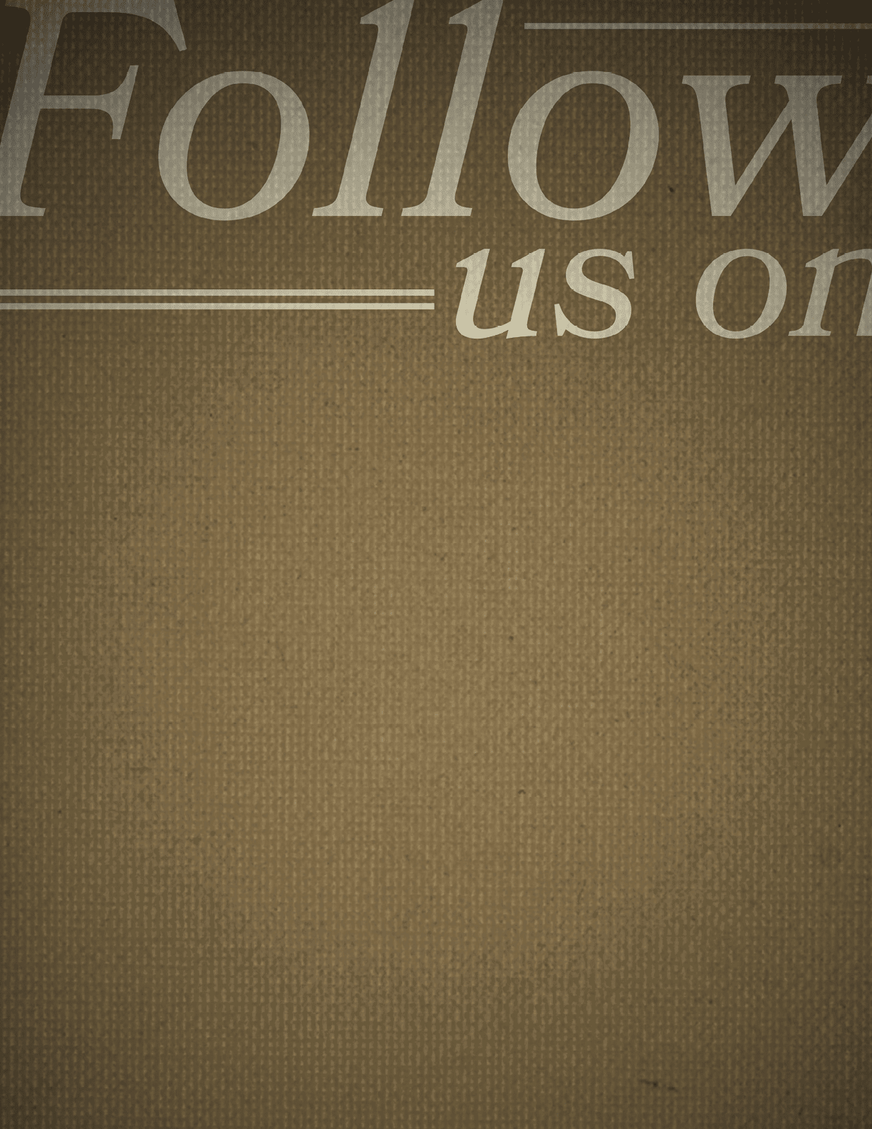 A brown paper with the words “follow us on" written on it. AI generated content