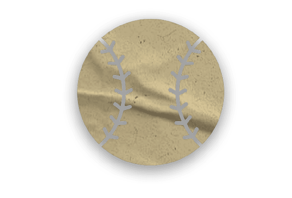 A collection of logos and symbols, including a baseball glove, a baseball, a hand, a football, a soccer ball, and a map of Georgia. AI generated content