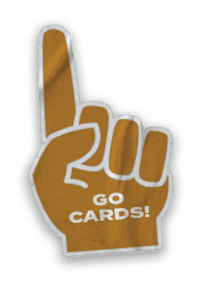 A collection of stickers featuring a baseball player, a fan, a baseball glove, a baseball bat, a fan holding up a sign, and a fan holding up a card. AI generated content