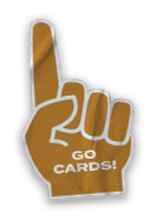 A collection of stickers featuring a baseball player, a fan, a baseball glove, a baseball bat, a fan holding up a sign, and a fan holding up a card. AI generated content