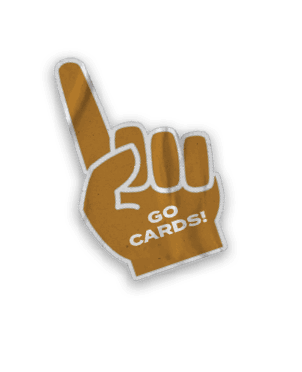 A collection of stickers featuring a baseball player, a fan, a baseball glove, a baseball bat, a fan holding up a sign, and a fan holding up a card. AI generated content