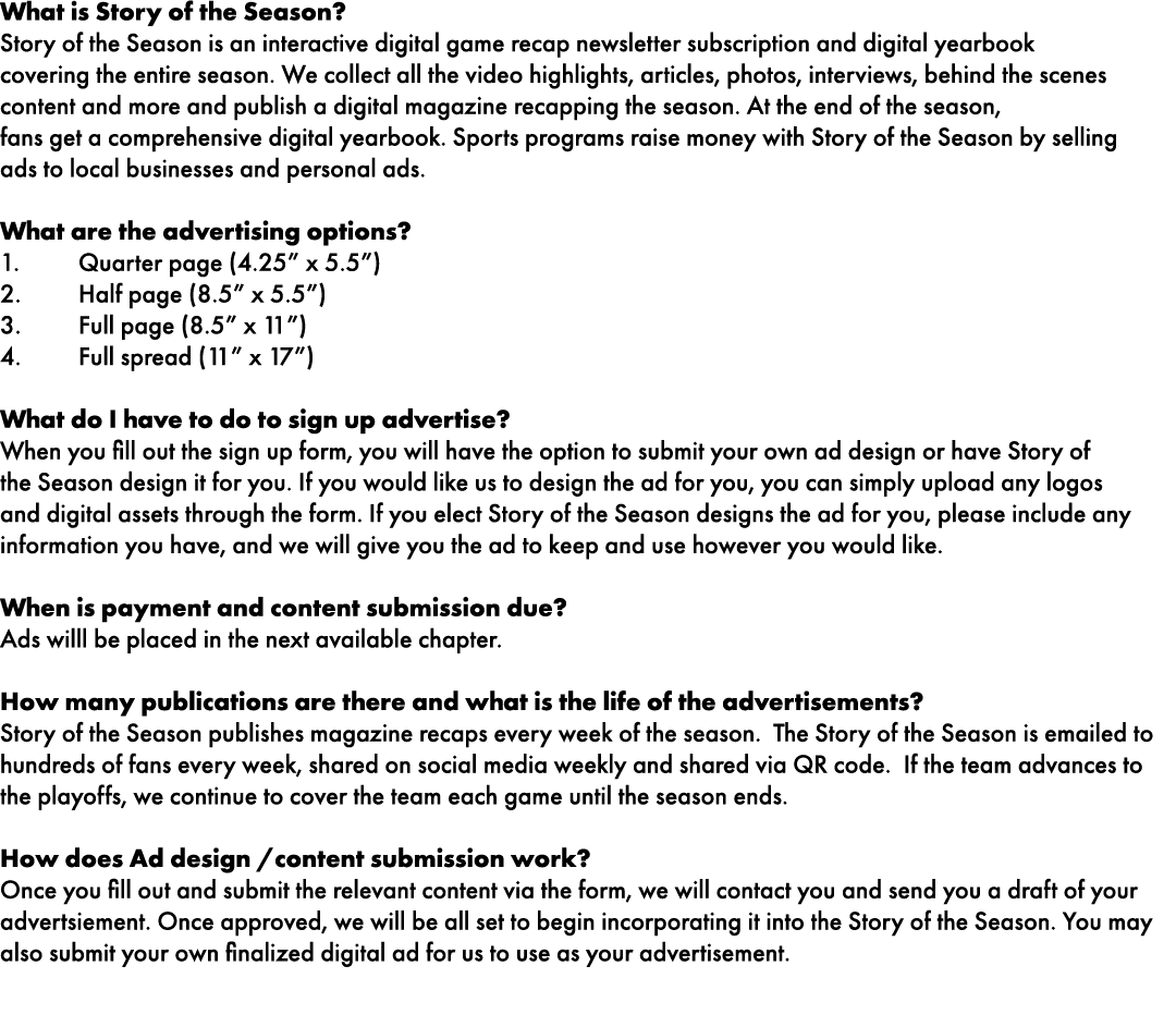 What is Story of the Season? Story of the Season is an interactive digital game recap newsletter subscription and dig...