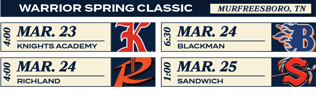  Murfreesboro, TN,WARRIOR SPRING CLASSI