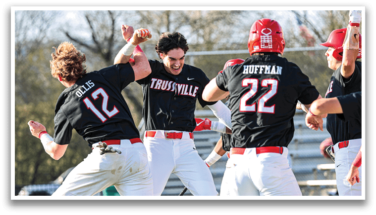 A group of baseball players celebrating a victory. AI generated content