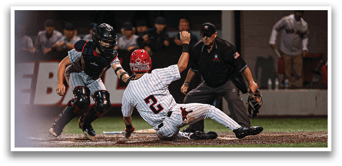 A baseball player slides into home plate, while the catcher and umpire watch. AI generated content
