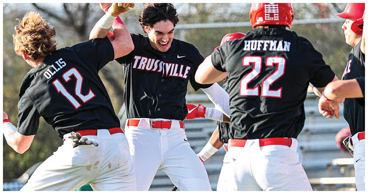 A group of baseball players celebrating a victory. AI generated content