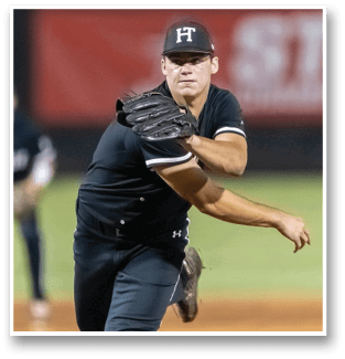 A baseball player in a black shirt and hat is throwing a ball. AI generated content