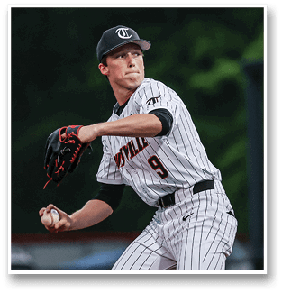A baseball player in a black and white uniform is in the process of throwing a ball. AI generated content