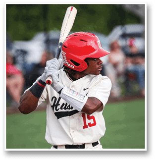 A baseball player in a white uniform holding a bat, getting ready to swing. AI generated content