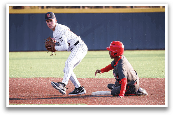 A baseball player in a white uniform is running towards a base while a catcher in a red uniform is trying to catch the ball. AI generated content