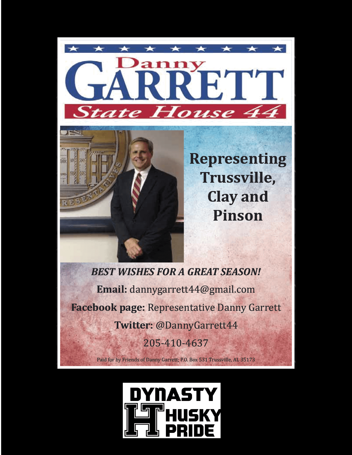 A political candidate named Dan Garrett is running for a seat in the state house. AI generated content