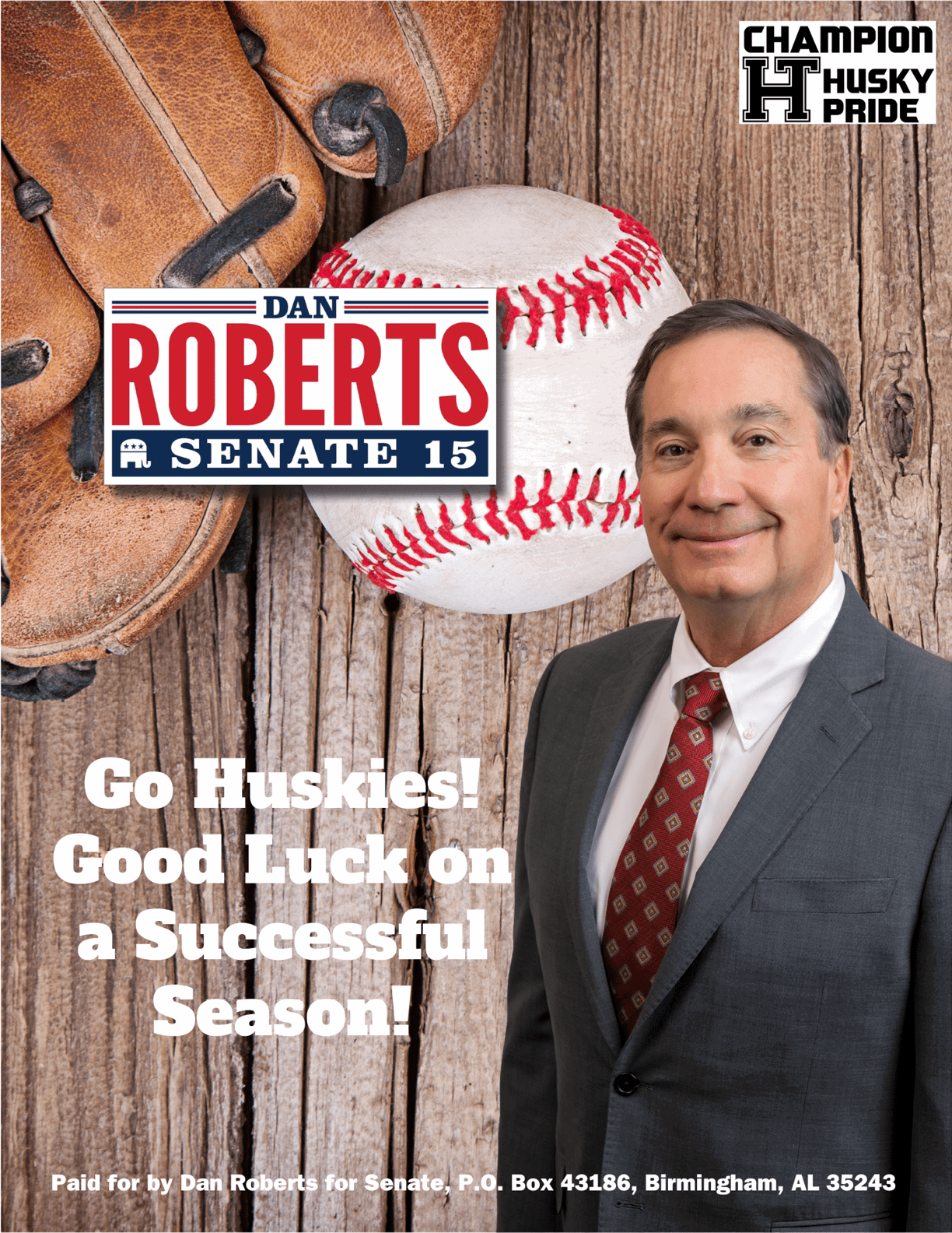 A man in a suit and tie stands in front of a baseball. AI generated content