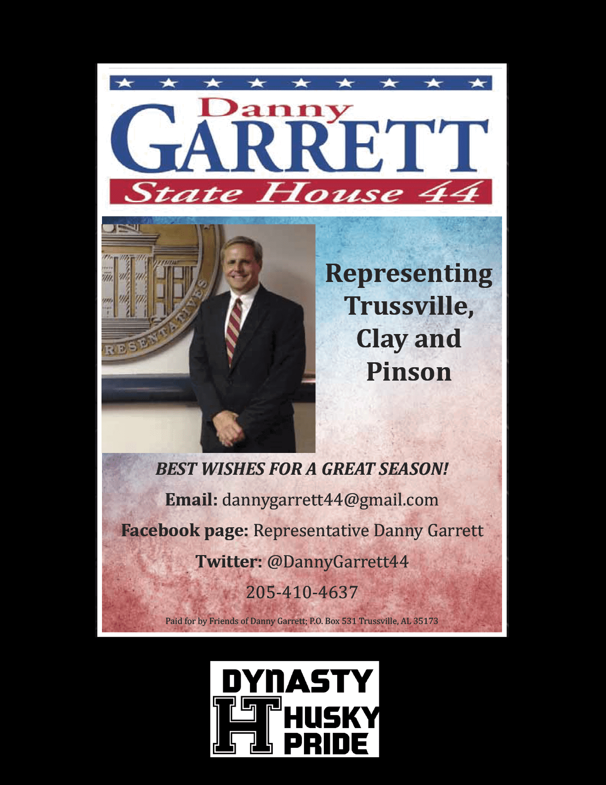 A political candidate named Dan Garrett is running for a seat in the state house. AI generated content