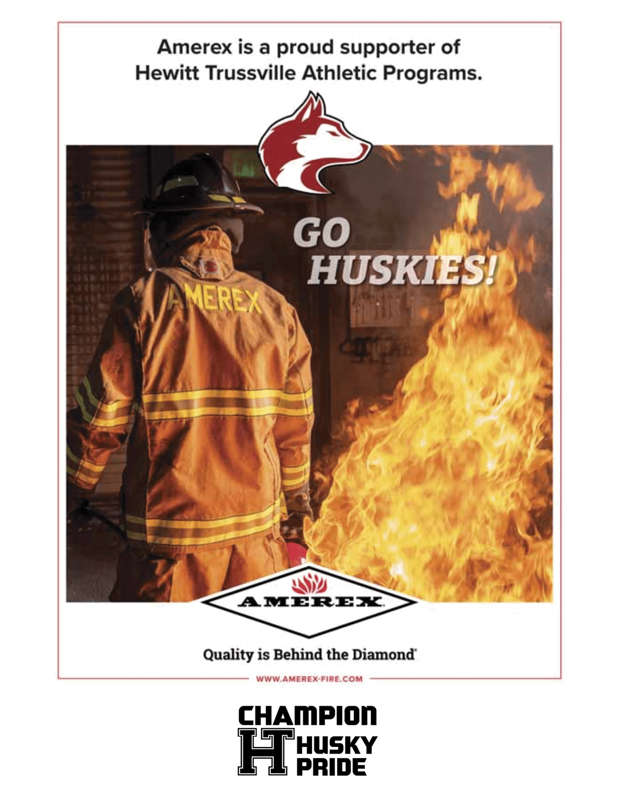 A fireman wearing a fire suit and a helmet is standing in front of a fire. AI generated content