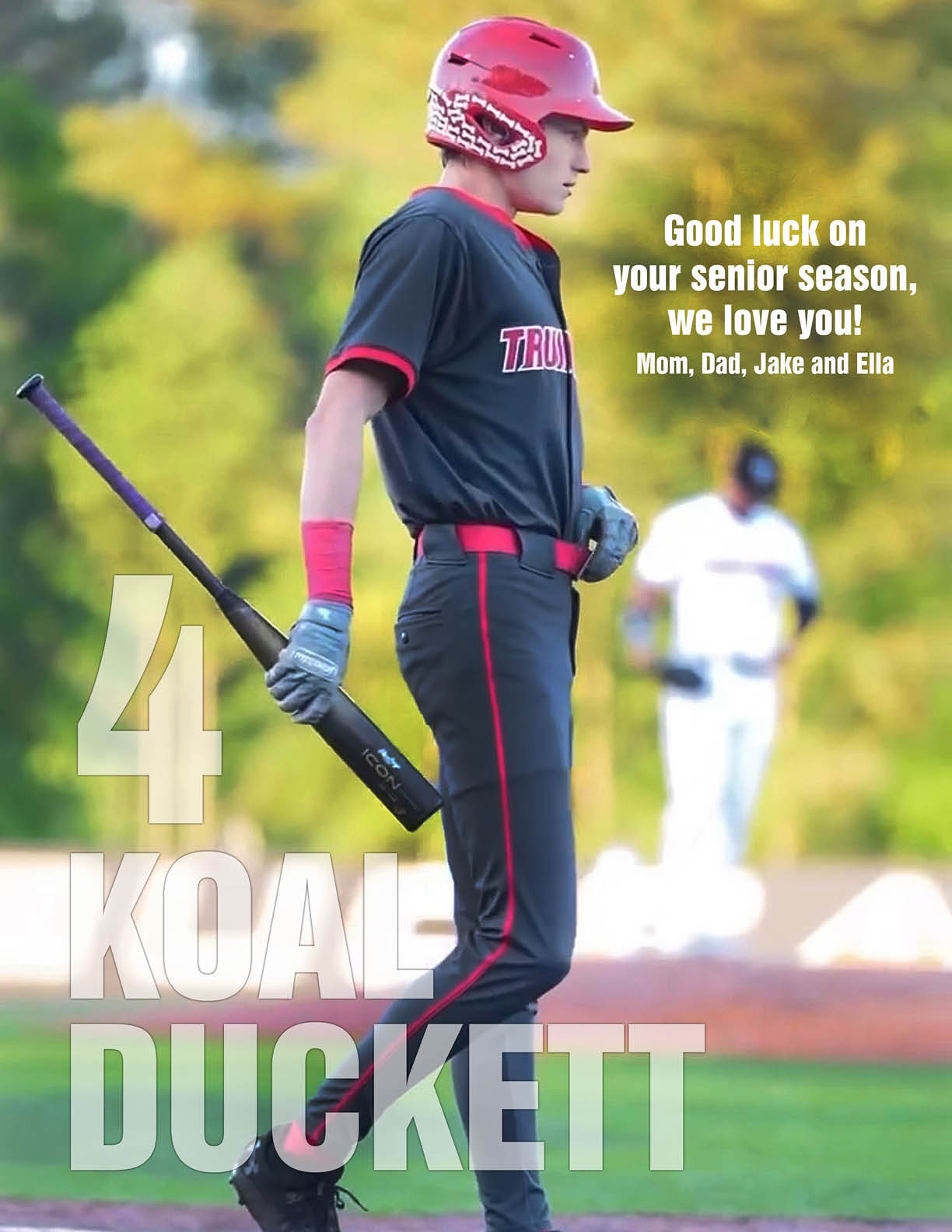 A baseball player holding a bat on the field. AI generated content