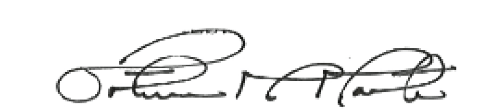A signature is written in cursive on a white background. AI generated content