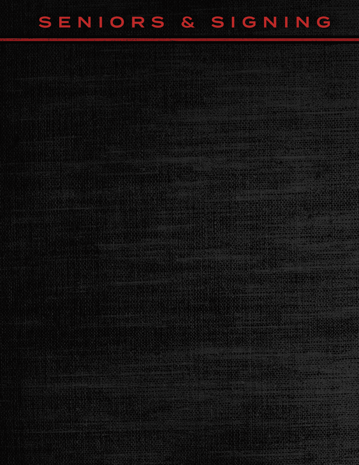 A black background with red letters that say “Seniors & Signing". AI generated content
