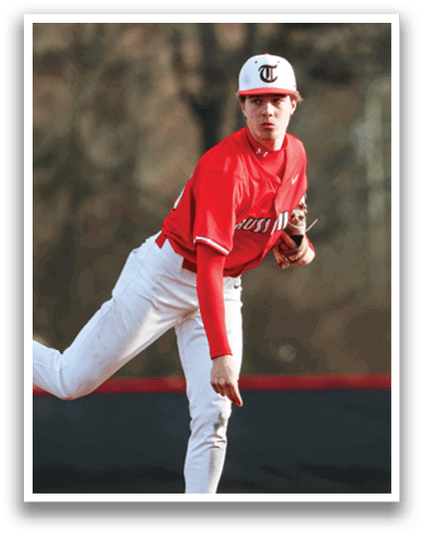A baseball player in a red and white uniform is pitching a ball. AI generated content
