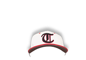 A man wearing a white and red baseball cap. AI generated content