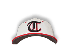 A person wearing a white and red baseball cap. AI generated content