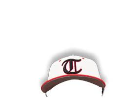 A man wearing a white and red baseball cap. AI generated content