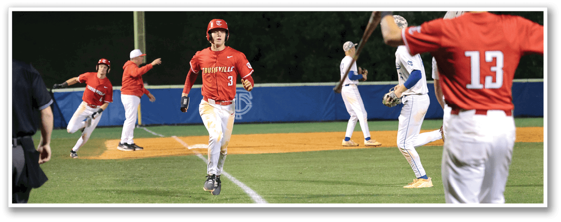 A baseball player is running towards home plate while another player is holding a bat, ready to swing. AI generated content