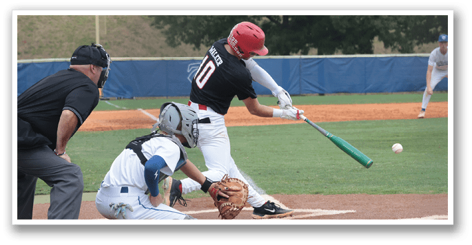 A baseball player is swinging a bat at a ball. AI generated content