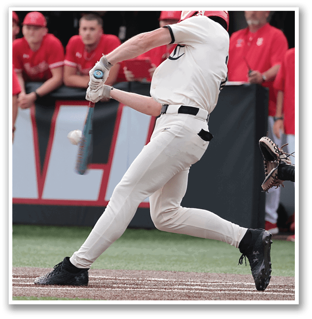 A baseball player is swinging a bat, with a catcher and umpire behind him. AI generated content