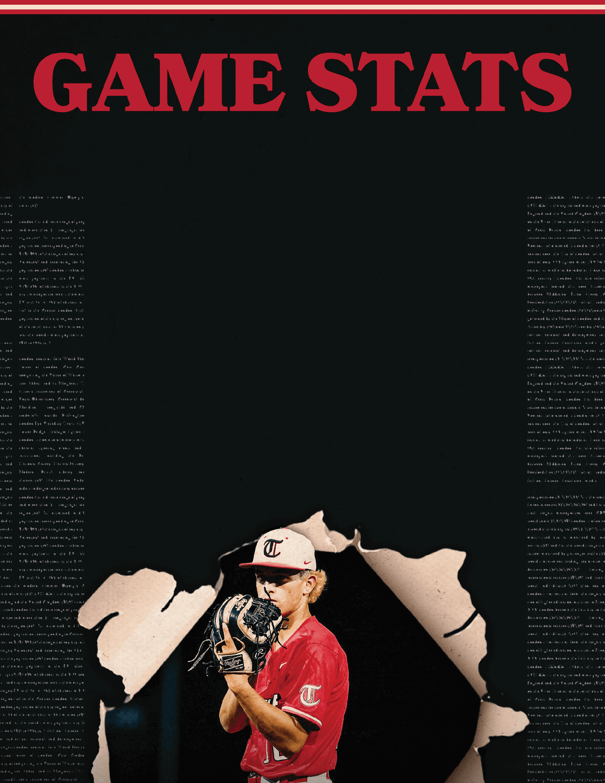 A baseball player wearing a red shirt and a baseball glove. AI generated content