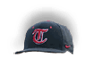 A black baseball cap with a red T on it. AI generated content