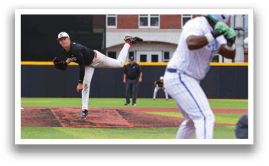 A baseball player is in the middle of a pitch, with a catcher and an umpire behind him. The pitcher is in the process of throwing the ball. AI generated content