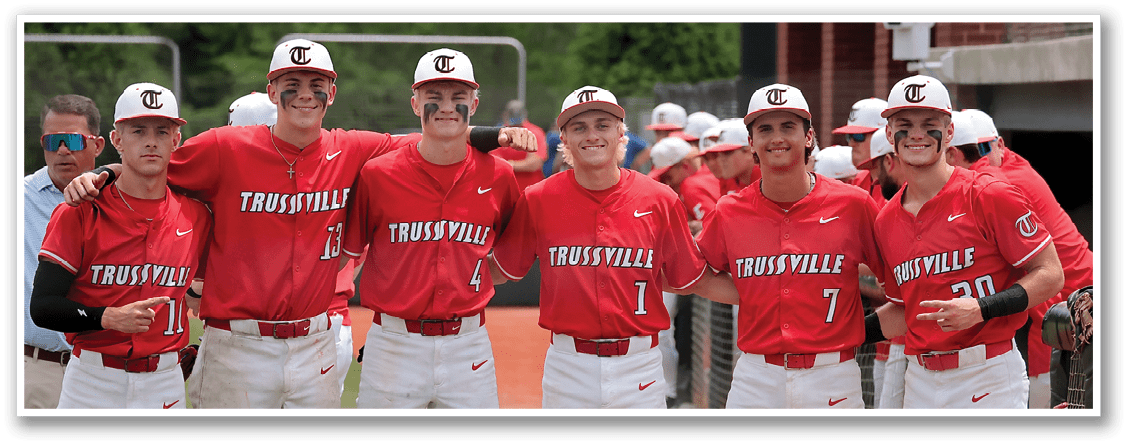 A group of baseball players wearing red jerseys and white pants pose for a picture. AI generated content